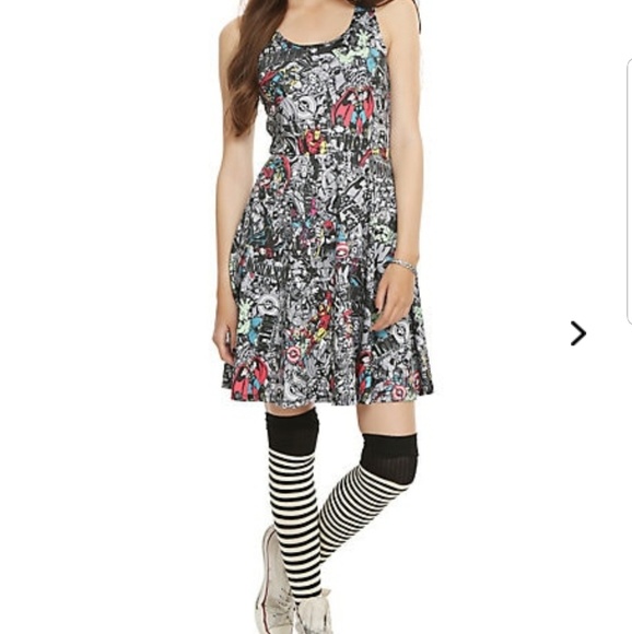 Marvel Dresses & Skirts - Marvel Comics Graphic Print Dress